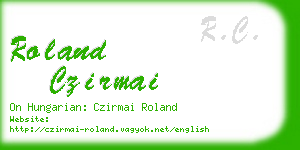 roland czirmai business card